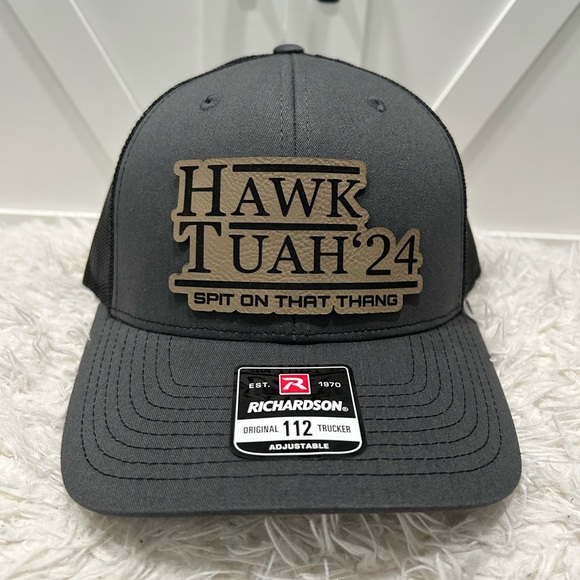 HAWK TUAH Laser engraved Richardson 112 trucker hat. - Picture 1 of 2